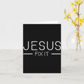 Fix It Jesus Funny Christian Fashion Kaart (Gele Bloem)