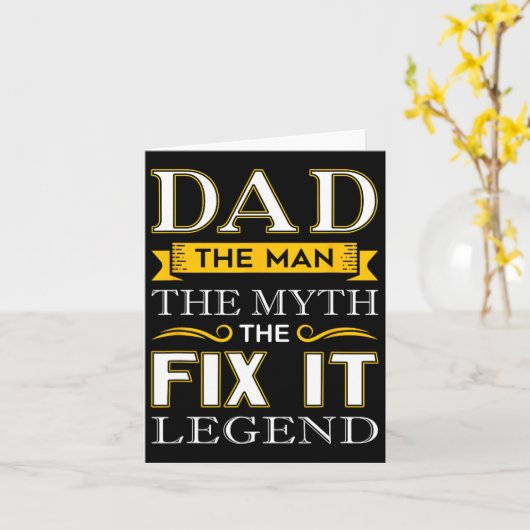 Fix It Papa Gifts Vaders Dag Handy Man Kaart (Gele Bloem)