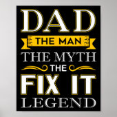 Fix It Papa Gifts Vaders Dag Handy Man Poster (Voorkant)