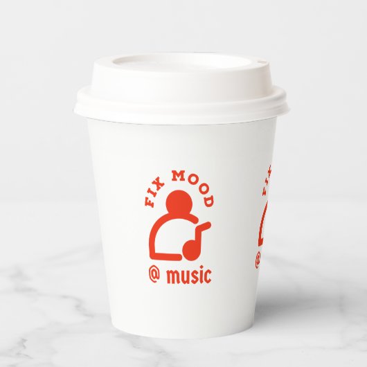 Fix Mood @By Muziek Papieren Bekers (Voorkant)