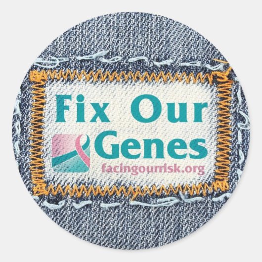 FIX ONZE GENEN RONDE STICKER (Voorkant)