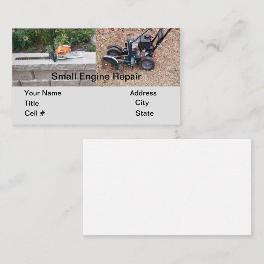 Fix Reparatie Hedge Trimmer edger gasmotor Visitekaartje (Voorkant / Achterkant)