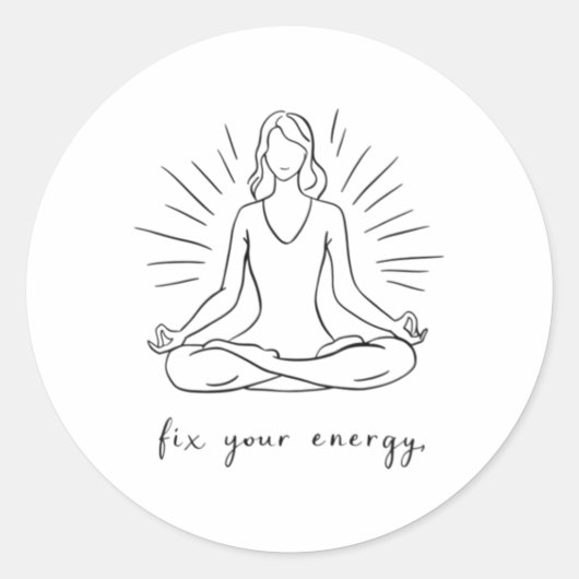 Fix uw energie-Sticker Ronde Sticker (Voorkant)
