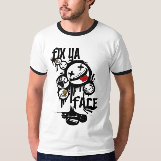 FIX YA FACE (STRIPE) T-SHIRT (Voorkant)