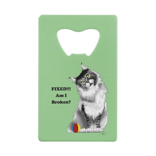 Fixed Kitty Creditkaart Flessenopener (Voorkant)