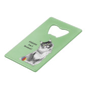 Fixed Kitty Creditkaart Flessenopener (Voorkant Gekanteld)