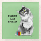 Fixed Kitty Glazen Onderzetter (Voorkant)