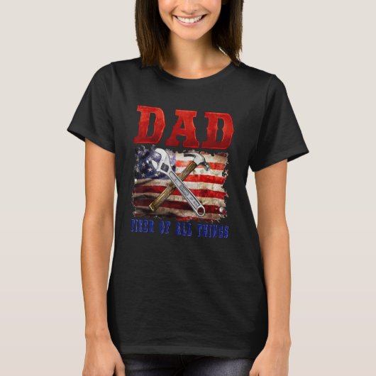 Fixer Of All Things  Handyman Mechanic Dad USA Fla T-shirt (Voorkant)