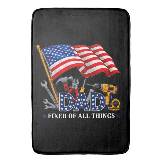 fixer of all things mechanic dad badmat (Voorkant Verticaal)