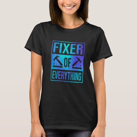 Fixer of Alles Car Lover Automobile Mechanic T-shirt (Voorkant)