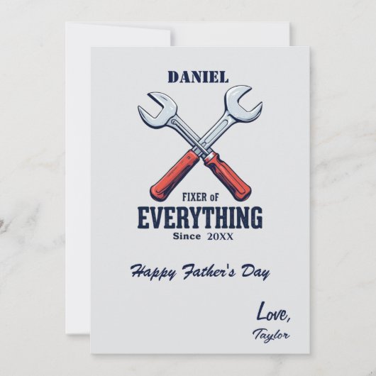 Fixer van alles sindsdien | Aangepaste Vaderdag Kaart (Voorkant)