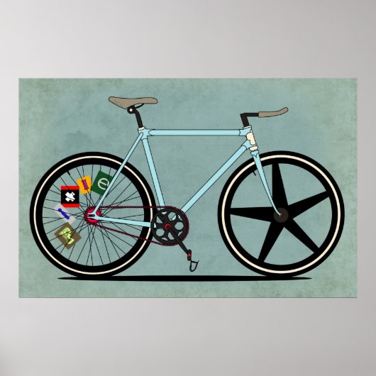 Fixie Bike Poster (Voorkant)