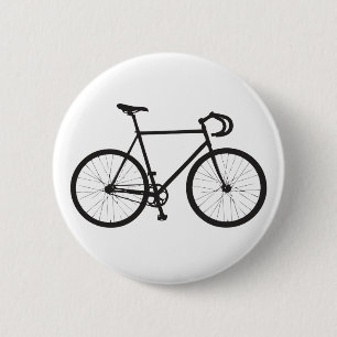 Fixie (zwart) ronde button 5,7 cm
