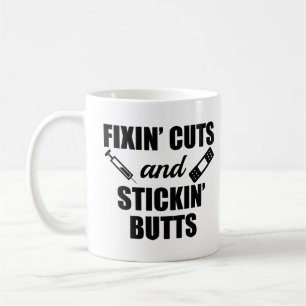 Fixin' Cuts en Stickin' Butts grappige verpleegkun Koffiemok