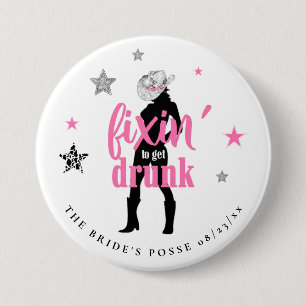 Fixin' The Bride's Posse Disco Bachelorette ID925 Ronde Button 7,6 Cm