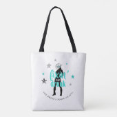 Fixin' The Posse Disco Bachelorette Blauwgroen ID9 Tote Bag (Achterkant)