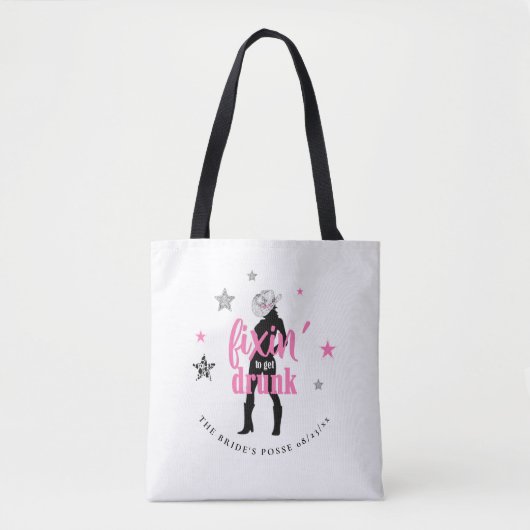Fixin' The Posse Disco Bachelorette ID925 Tote Bag (Voorkant)