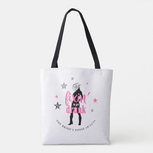 Fixin' The Posse Disco Bachelorette ID925 Tote Bag (Achterkant)