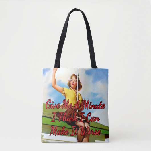 Fixing Antenna 1950 door Gil Elvgren Tote Bag (Voorkant)
