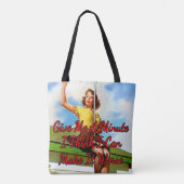 Fixing Antenna 1950 door Gil Elvgren Tote Bag (Achterkant)