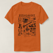 Fixoloog Carpenter Carpentry Tools  gegeten T-shirt (Design voorkant)