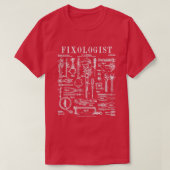 Fixoloog Plumber Plumbing Tools  Patent P T-shirt (Design voorkant)