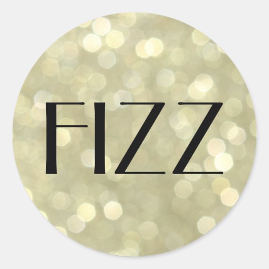 FIZZ op Champagne Bubbles Sticker (Voorkant)