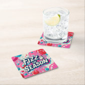 Fizz the Season Playful Christmas Coaster Kartonnen Onderzetters (Insitu)
