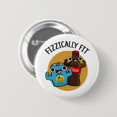 Fizzic Fit Funny Fizzy Cola Pun Ronde Button 5,7 Cm (Voorkant /achterkant)