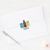 Fizzics Funny Fizzy Cola Drink Pun Ronde Sticker (Envelop)