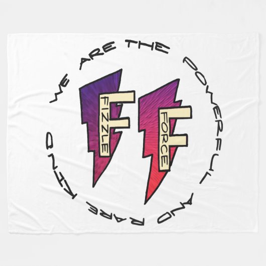 Fizzle Force Logo Fleece Deken (Voorkant (Horizontaal))