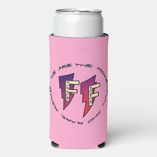 Fizzle Force Logo Seltzer Blikjeskoeler (Seltzer Voorkant)