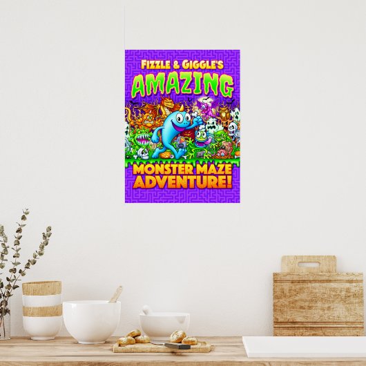 Fizzle & Giggle's Amazing Monster Maze Adventure! Poster (Keuken)