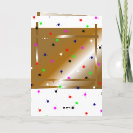 Fizzle & pop glanzend gouden wijnglazen Jubileum Feestdagen Kaart (Achterkant)