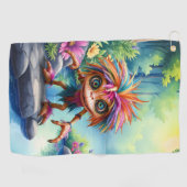 Fizzwiggle de Regenboog Schelmenstreek Sprite. Golfhanddoek (Horizontaal)