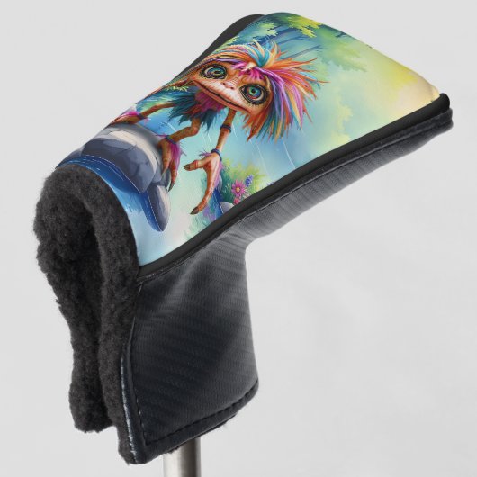 Fizzwiggle de Regenboog Schelmenstreek Sprite. Golfheadcover (3/4 voorkant)