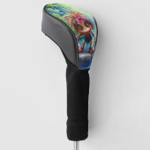Fizzwiggle de Regenboog Schelmenstreek Sprite. Golfheadcover (Schuin)