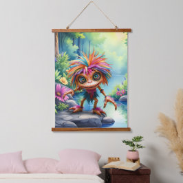 Fizzwiggle de Regenboog Schelmenstreek Sprite. Hangend Wandkleed