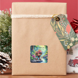 Fizzwiggle de Regenboog Schelmenstreek Sprite. Vierkante Sticker
