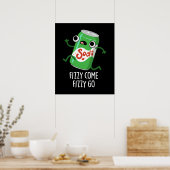 Fizzy come Fizzy Go Funny Soda Pop Pun Dark BG Poster (Keuken)