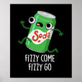 Fizzy come Fizzy Go Funny Soda Pop Pun Dark BG Poster (Voorkant)