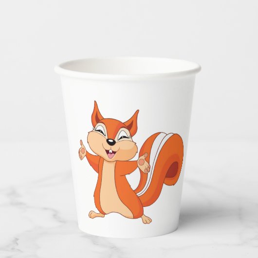 Fizzy de Eekhoorn Papieren Beker (Voorkant)