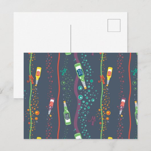Fizzy Lifting Drink Pattern Briefkaart (Voorkant / Achterkant)