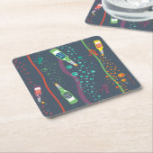 Fizzy Lifting Drink Pattern Kartonnen Onderzetters (Schuin)