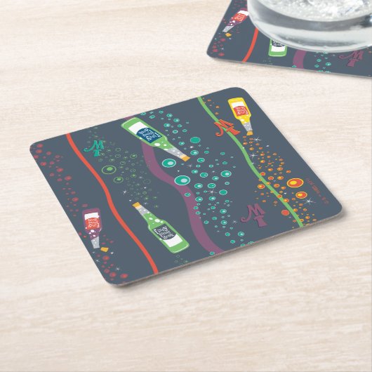 Fizzy Lifting Drink Pattern Kartonnen Onderzetters (Schuin)