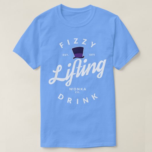 Fizzy Opheffende Drink EST 1971  Willy Wonka T-shirt (Design voorkant)