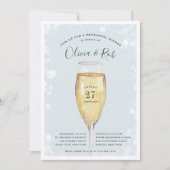 Fizzy Pop | Champagne Glass Rehearsal Dinner Kaart (Voorkant)