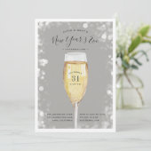 Fizzy Pop | Uitnodiging Eve-partij nieuwjaar (Staand voorkant)