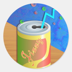 Fizzy Soda Drink Ronde Sticker