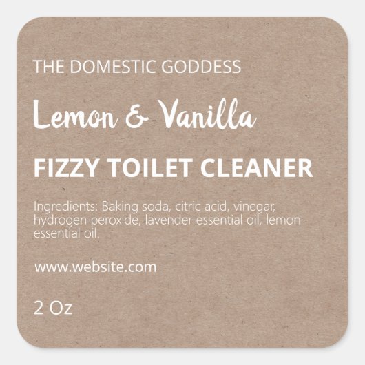 Fizzy toilet reiniging bom labels (Voorkant)